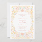 Pastel Snoep Floral Weddenschap Kaart (Voorkant)