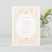 Pastel Snoep Floral Weddenschap Kaart (Staand voorkant)