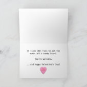Pastel Snoep Harten Berichten Funny Humor Valentij Feestdagen Kaart (Binnen)