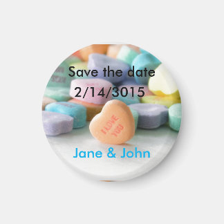 pastel snoep harten bruiloft behalve date magnet