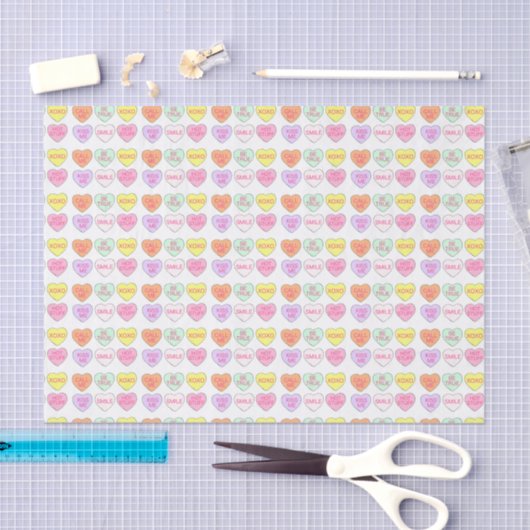 Pastel Snoep Heart Hearts Valentijnsdag Love Tissuepapier (Craft)