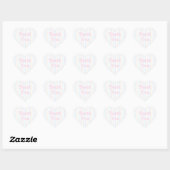Pastel Snoep Stripe Dank u Hart Sticker (Vel)