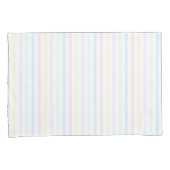 Pastel Snoep Stripe Nostalgic 1970's Paar van Kussensloop (Voorkant-Rechts)