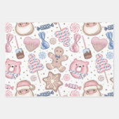Pastel snoep Vakantie inpakken Papieren Bladen Inpakpapier Vel (Voorkant)