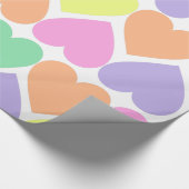 Pastel Snoep Valentijn Hart Cadeaupapier (Hoek)
