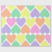 Pastel Snoep Valentijn Hart Cadeaupapier (Vlak)