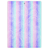 Pastel Snoep wervelingen | Gestreept zacht fantasi Klembord (Achterkant)