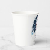 Pastel Snow Penguin Baby shower Papieren Bekers (Rechts)