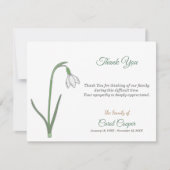 Pastel Snowdrop begrafenis Dank u opmerking Kaart (Voorkant)