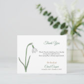 Pastel Snowdrop begrafenis Dank u opmerking Kaart (Staand voorkant)