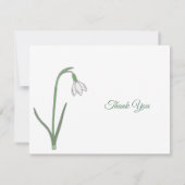 Pastel Snowdrop begrafenis Dank u opmerking Kaart (Achterkant)