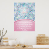 Pastel Snowflake Mandala Poster (Keuken)
