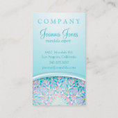 Pastel Snowflake Mandala Visitekaartje (Achterkant)