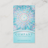 Pastel Snowflake Mandala Visitekaartje (Voorkant)