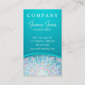 Pastel Snowflake Mandala Visitekaartje (Achterkant)