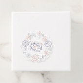 Pastel Snowflakes Holly Jolly Kerstmis Bedankjes Labels (In situ)