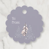 Pastel Snowflakes Holly Jolly Kerstmis Bedankjes Labels (Achterkant)