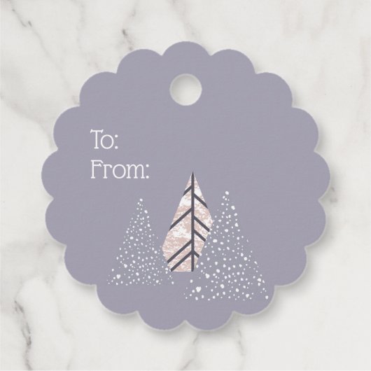 Pastel Snowflakes Holly Jolly Kerstmis Bedankjes Labels (Achterkant)