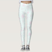 Pastel Snowflakes Leggings (Voorkant)