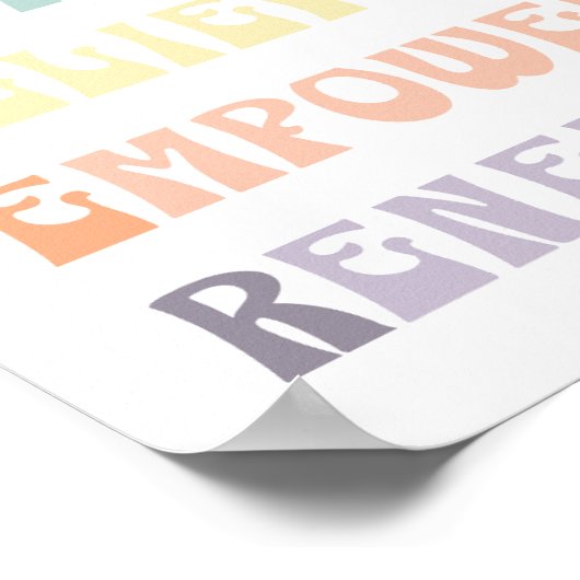 Pastel Sober Ondersteuning Poster (Hoek)