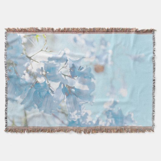 Pastel Soft Blue Jacaranda Tree Flowers Blossom Deken (Voorkant)