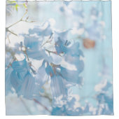 Pastel Soft Blue Jacaranda Tree Flowers Blossom Douchegordijn (Voorkant)