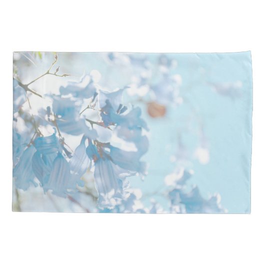 Pastel Soft Blue Jacaranda Tree Flowers Blossom Kussensloop (Achterkant)