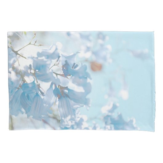 Pastel Soft Blue Jacaranda Tree Flowers Blossom Kussensloop (Voorkant)