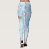 Pastel Soft Blue Jacaranda Tree Flowers Blossom Leggings (Achterkant)