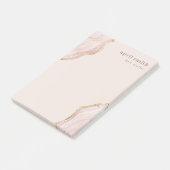 Pastel Soft Blush Roos Gold Agate Marble Texture P Post-it® Notes (Schuin)