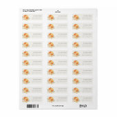 Pastel Soft Floral Pumpkin Thanksgiving Adres Etiket (Full Sheet)