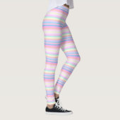 Pastel soft kleur creatieve gestreepte Leggings (Rechts)