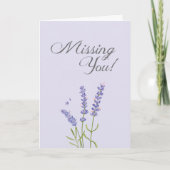 Pastel Soft Lavender Flower Misend You Greeting Kaart (Voorkant)