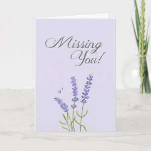 Pastel Soft Lavender Flower Misend You Greeting Kaart