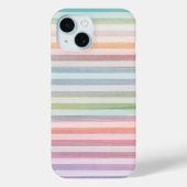 Pastel Soft Stripes Kleurrijke Waterverf Patroon Case-Mate iPhone Case (Achterkant)