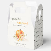 Pastel Soft Waterverf Floral Pumpkin Thanksgiving Bedankdoosjes (Geopend)