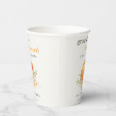 Pastel Soft Waterverf Floral Pumpkin Thanksgiving Papieren Bekers (Rechts)