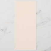 Pastel Soft White Pumpkin Blush Floral Weddenschap Menu (Achterkant)