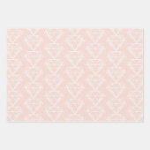 Pastel Sorbet Shades Diamond Pink Green Blue Inpakpapier Vel (Voorkant)