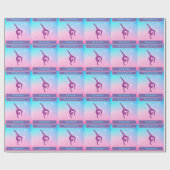 Pastel Sparkle Gymnastiek Cadeaupapier (Vlak)