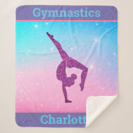 Pastel Sparkle Gymnastiek Sherpa Deken