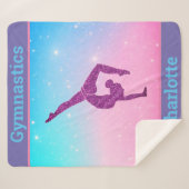 Pastel Sparkle Gymnastiek Sherpa Deken (Voorkant (horizontaal))