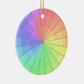 Pastel Spectrum Colors Rainbow Holiday Art Keramisch Ornament (Rechts)
