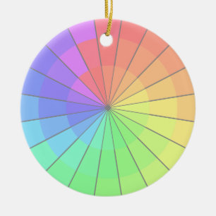 Pastel Spectrum Colors Rainbow Holiday Art Keramisch Ornament