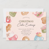 Pastel Speelse Kerst Cookie Exchange Party Kaart (Voorkant)