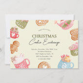 Pastel Speelse Kerst Cookie Exchange Party Kaart (Voorkant)