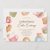 Pastel Speelse Kerst Cookie Exchange Party Kaart (Voorkant)