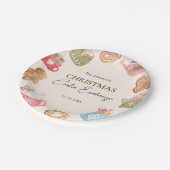 Pastel Speelse Kerst Cookie Exchange Party Papieren Bordje (Gekanteld)