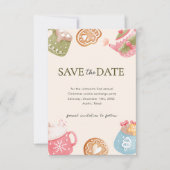 Pastel Speelse Kerst Cookie Exchange Party Save The Date (Voorkant)