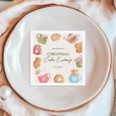 Pastel Speelse Kerst Cookie Exchange Party Servet